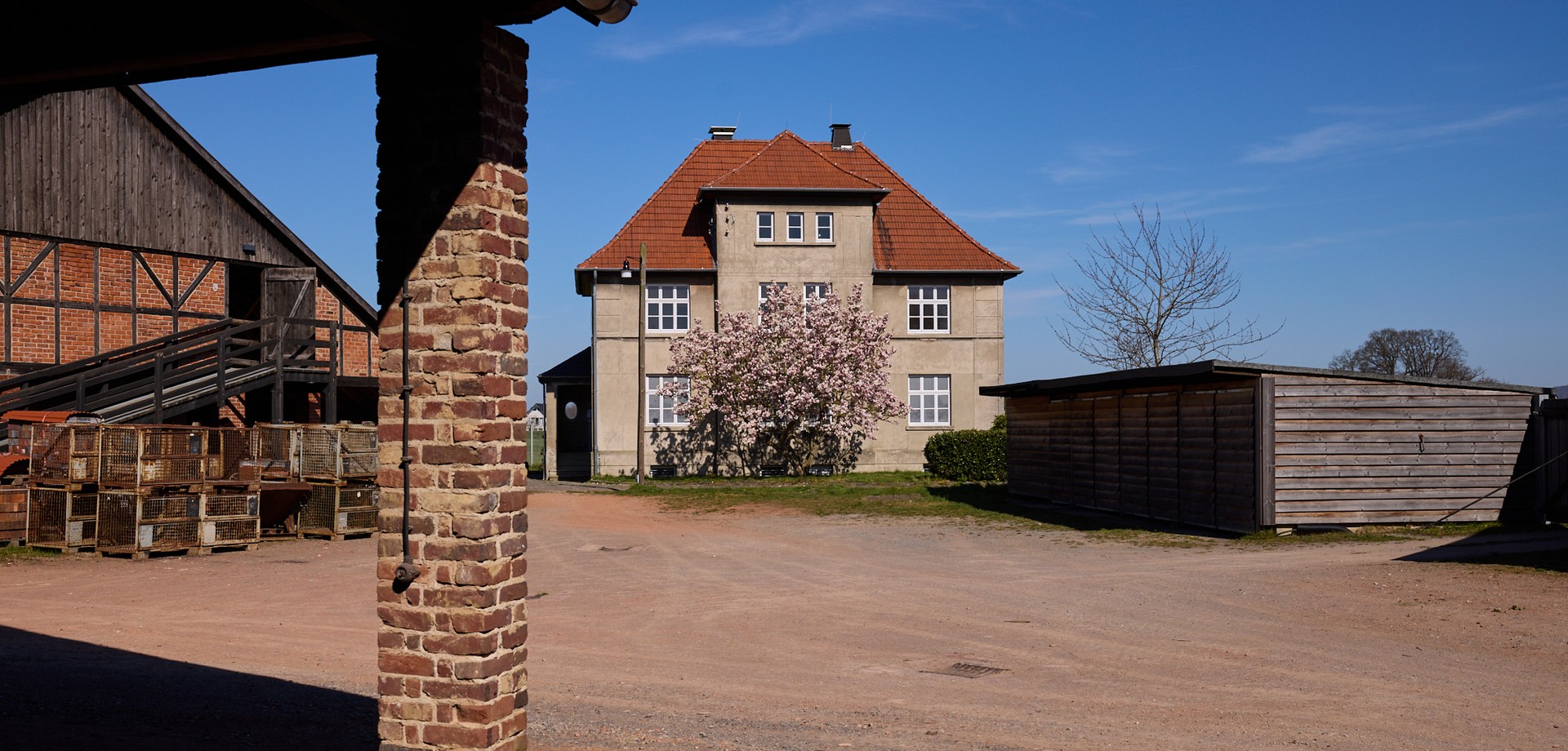 Eine Außenansicht der Villa Beermann.